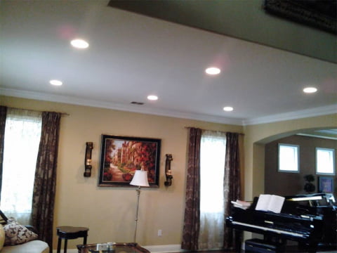Recessed lighting installation by Sloan Electric, LLC